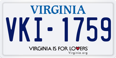 VA license plate VKI1759