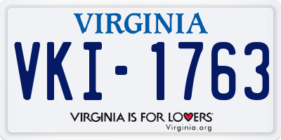 VA license plate VKI1763