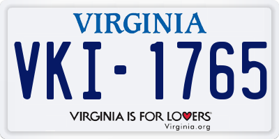 VA license plate VKI1765
