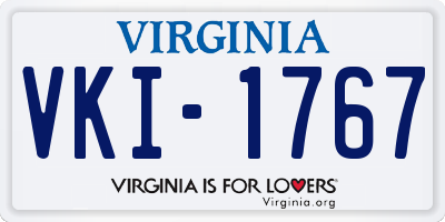 VA license plate VKI1767