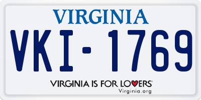 VA license plate VKI1769