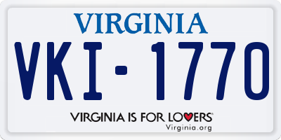 VA license plate VKI1770