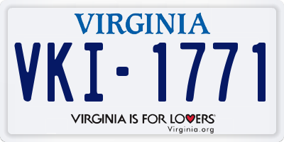 VA license plate VKI1771