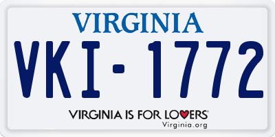 VA license plate VKI1772