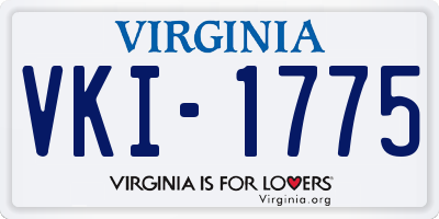 VA license plate VKI1775