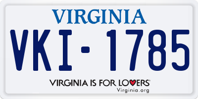 VA license plate VKI1785