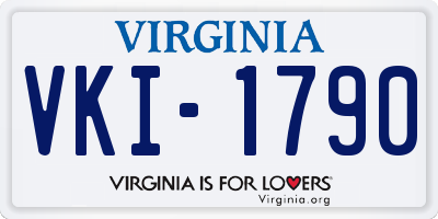 VA license plate VKI1790