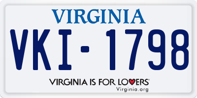 VA license plate VKI1798
