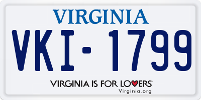 VA license plate VKI1799