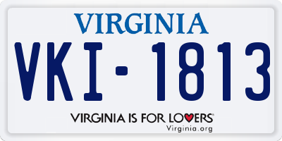VA license plate VKI1813