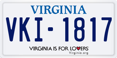 VA license plate VKI1817