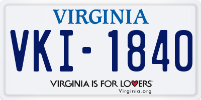 VA license plate VKI1840