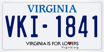 VA license plate VKI1841