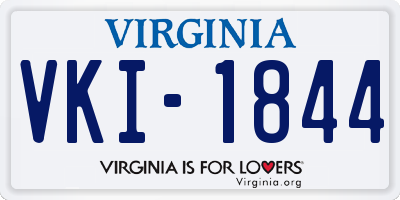 VA license plate VKI1844