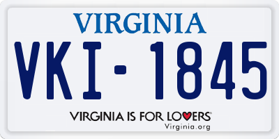 VA license plate VKI1845