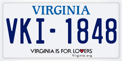 VA license plate VKI1848