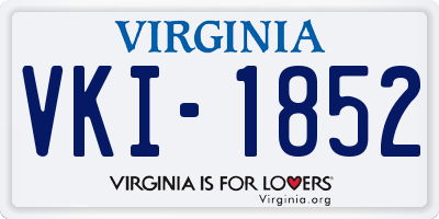 VA license plate VKI1852