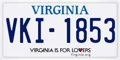 VA license plate VKI1853