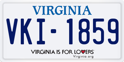 VA license plate VKI1859