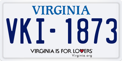 VA license plate VKI1873