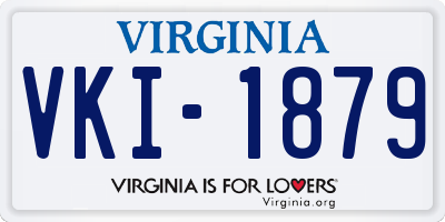 VA license plate VKI1879