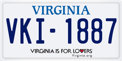 VA license plate VKI1887