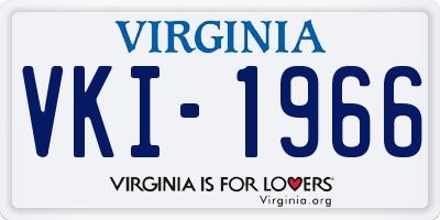 VA license plate VKI1966