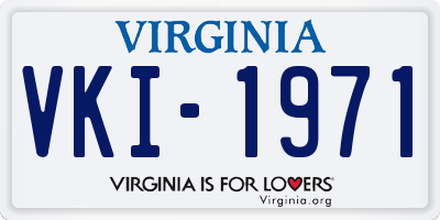 VA license plate VKI1971