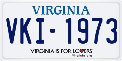 VA license plate VKI1973