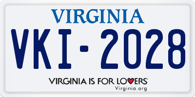 VA license plate VKI2028
