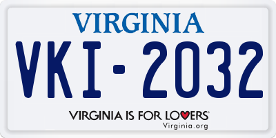 VA license plate VKI2032