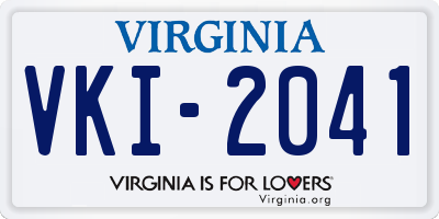 VA license plate VKI2041