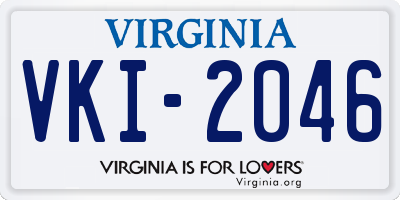 VA license plate VKI2046