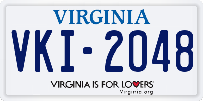 VA license plate VKI2048