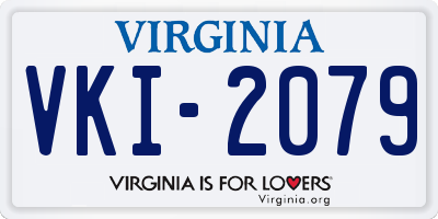 VA license plate VKI2079