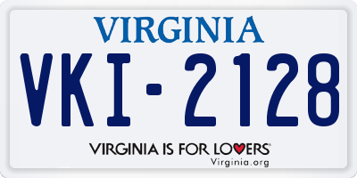 VA license plate VKI2128