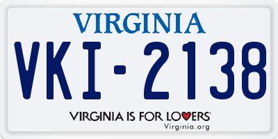 VA license plate VKI2138