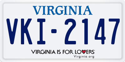 VA license plate VKI2147