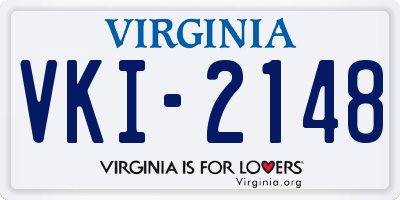 VA license plate VKI2148