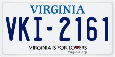 VA license plate VKI2161