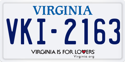 VA license plate VKI2163
