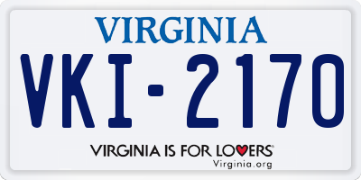 VA license plate VKI2170