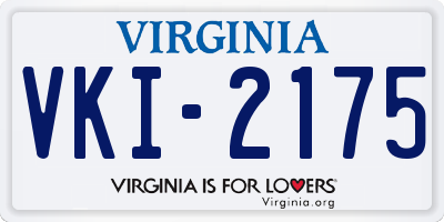 VA license plate VKI2175