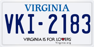 VA license plate VKI2183