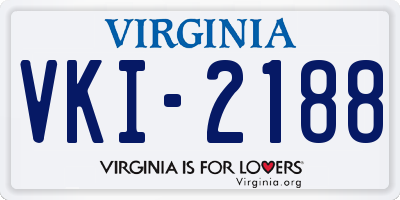 VA license plate VKI2188