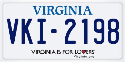 VA license plate VKI2198