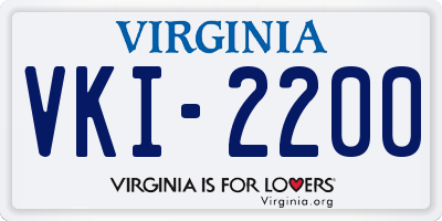 VA license plate VKI2200
