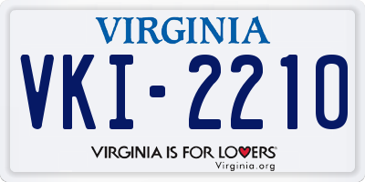 VA license plate VKI2210
