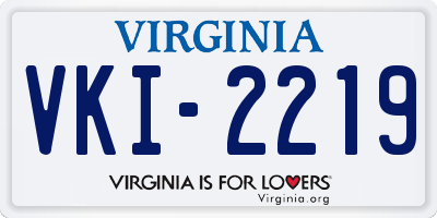 VA license plate VKI2219