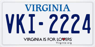VA license plate VKI2224